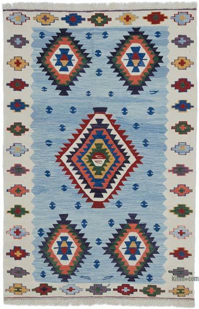 Blue New Handwoven Turkish Kilim Rug