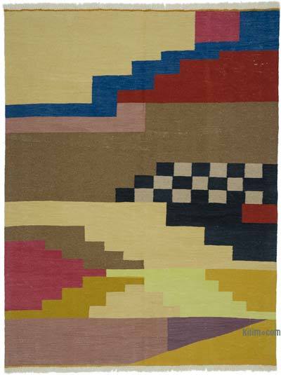 Çok Renkli Yeni Kök Boya El Dokuma Kilim - 188 cm x 246 cm