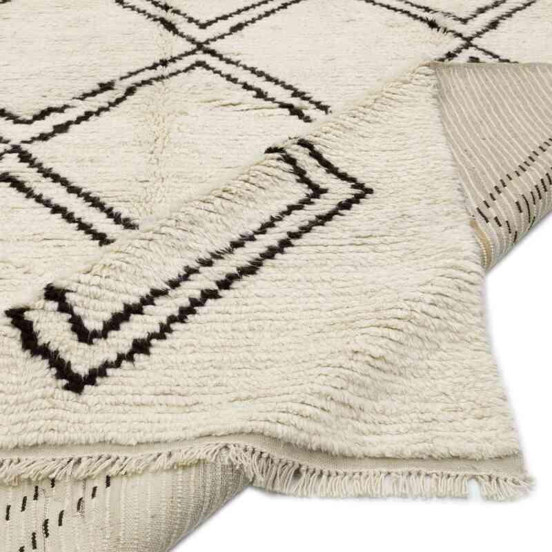 Beige New Moroccan Style Hand-Knotted Tulu Rug - 8' 6" x 12' 8" (102" x 152") - K0051363