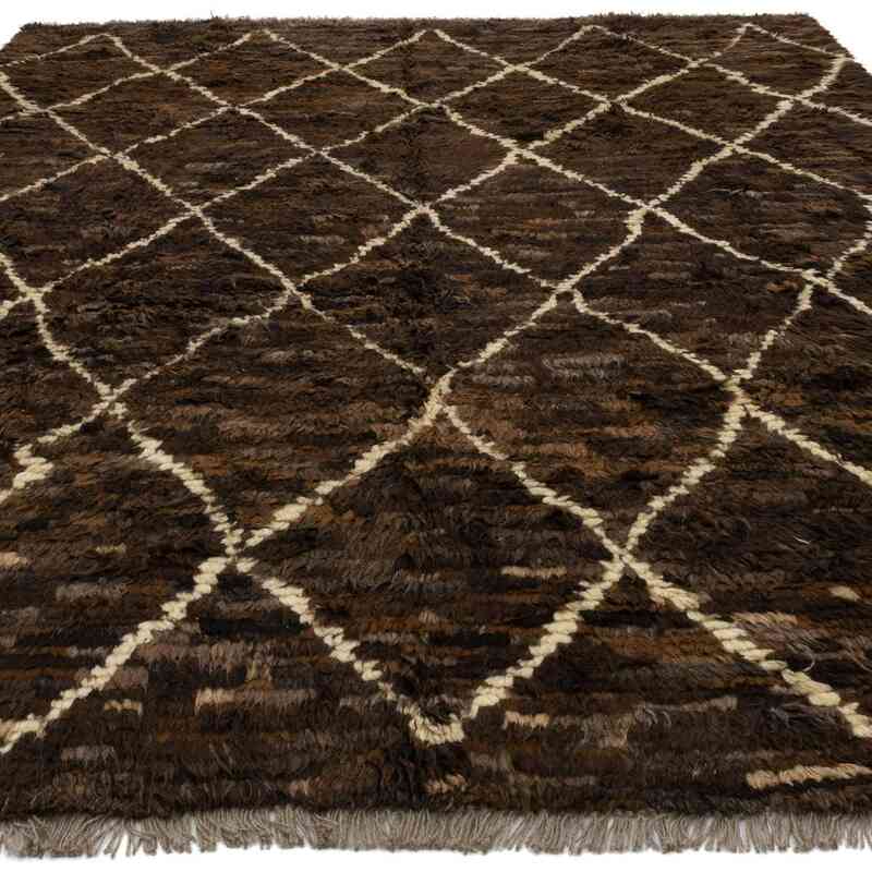 Kahverengi Yeni Fas Stili El Dokuma Tulu - 260 cm x 330 cm - K0051367