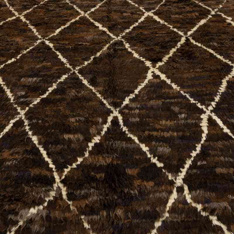 Kahverengi Yeni Fas Stili El Dokuma Tulu - 260 cm x 330 cm - K0051367