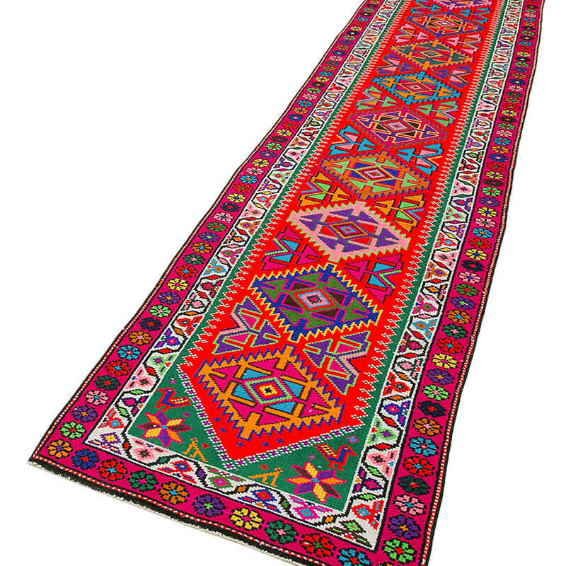 Vintage Tribal Runner Rug - 2' 8" x 12' 2" (32" x 146") - K0051401