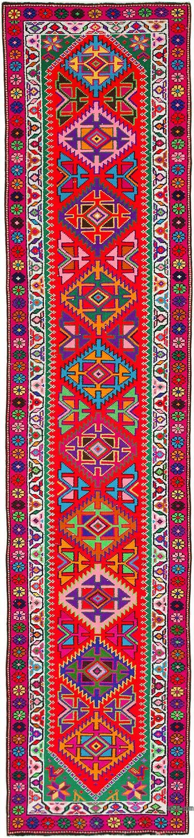 Vintage Tribal Runner Rug - 2' 8" x 12' 2" (32" x 146")