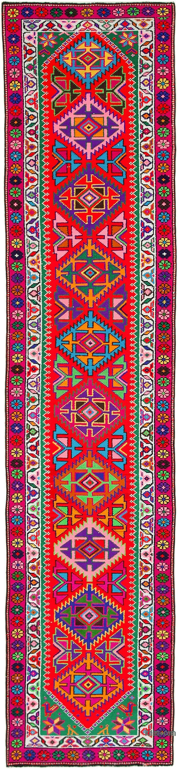 Vintage Tribal Runner Rug - 2' 8" x 12' 2" (32" x 146") - K0051401