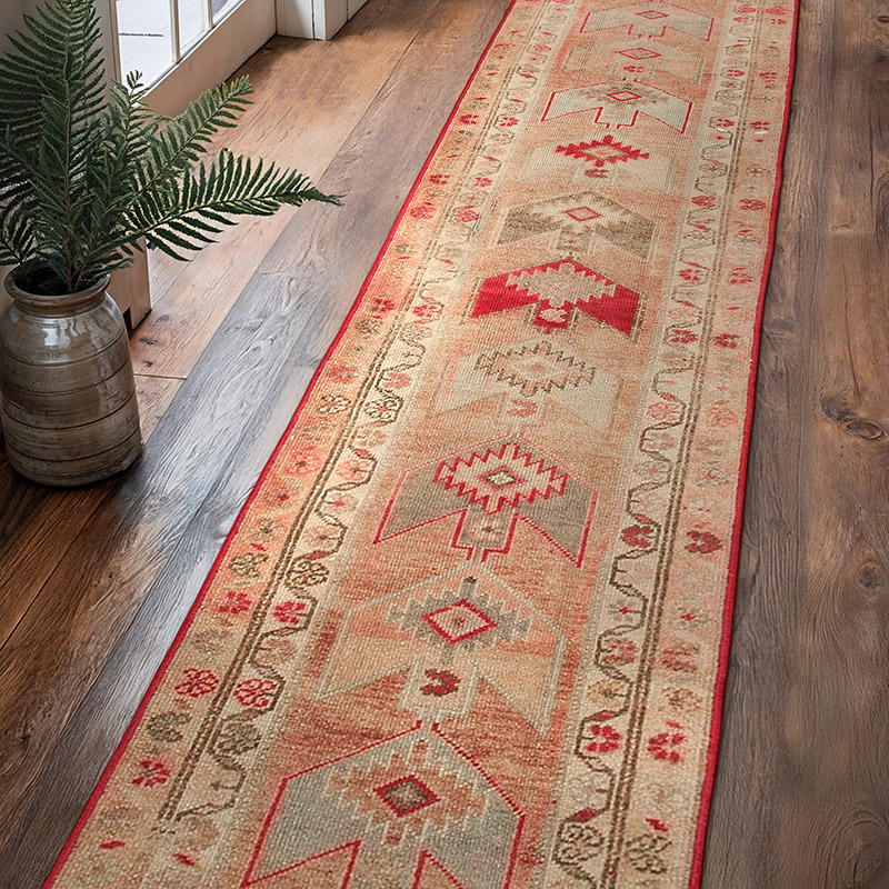 Alfombra Vintage de pasillo - 89 cm x 406 cm - K0051413