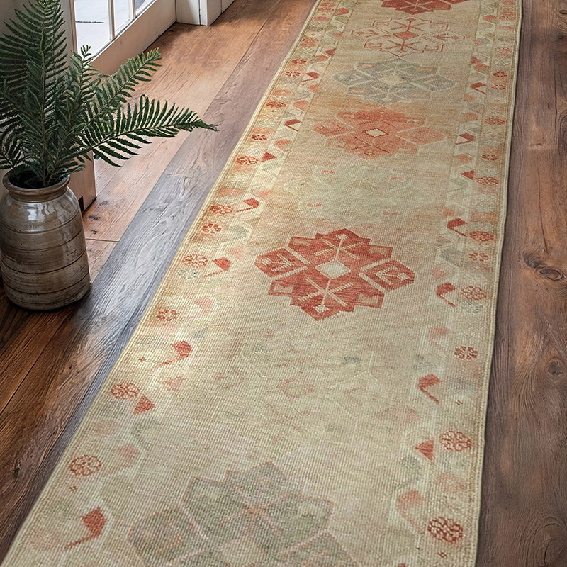 Vintage Tribal Runner Rug - 2' 11" x 11' 8" (35" x 140") - K0051445