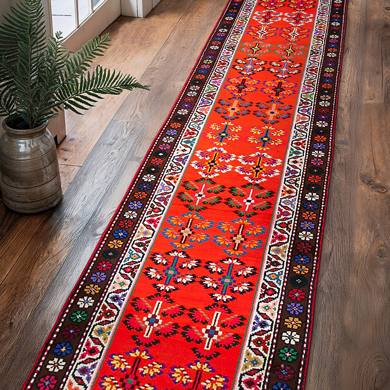 Alfombra Vintage de pasillo - 81 cm x 372 cm - K0051477
