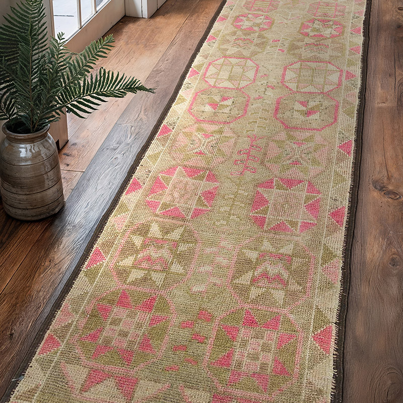 Alfombra Vintage de pasillo - 85 cm x 337 cm - K0051486