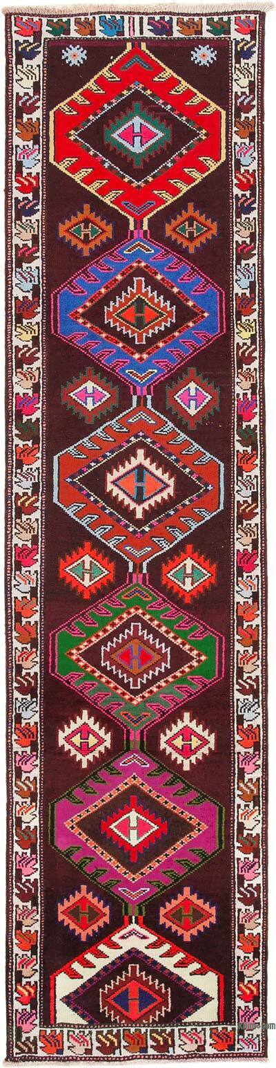 Vintage Tribal Runner Rug - 2' 11" x 11' 11" (35" x 143")