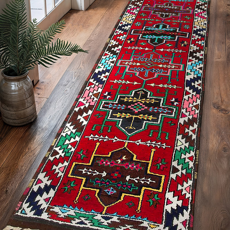 Alfombra Vintage de pasillo - 90 cm x 336 cm - K0051531