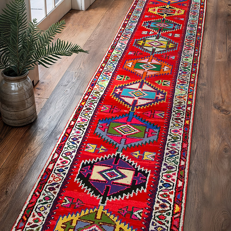 Vintage Tribal Runner Rug - 2' 9" x 12' 6" (33" x 150") - K0051537