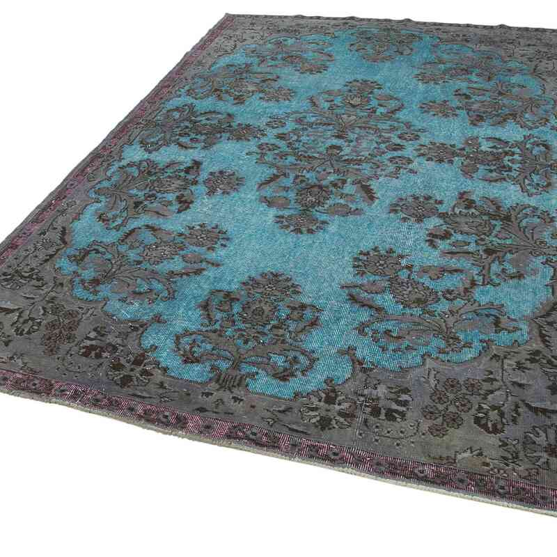 Purple Hand Carved Over-Dyed Rug - 6' 7" x 10' 6" (79" x 126") - K0051559