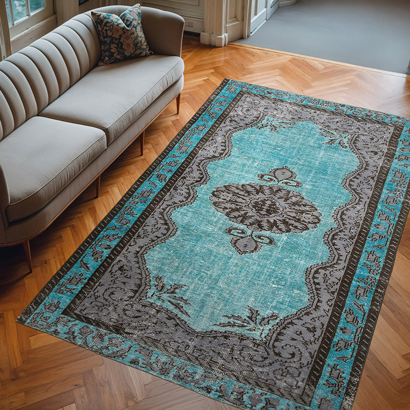 Hand Carved Over-Dyed Rug - 5' 11" x 9'  (71" x 108") - K0051579