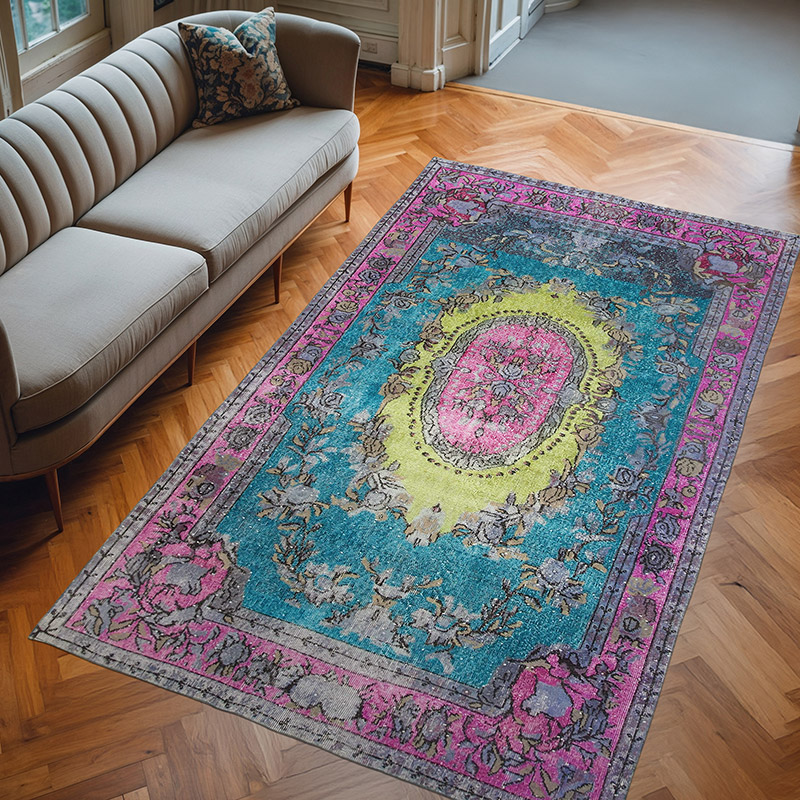 Hand Carved Over-Dyed Rug - 5' 9" x 9' 9" (69" x 117") - K0051580