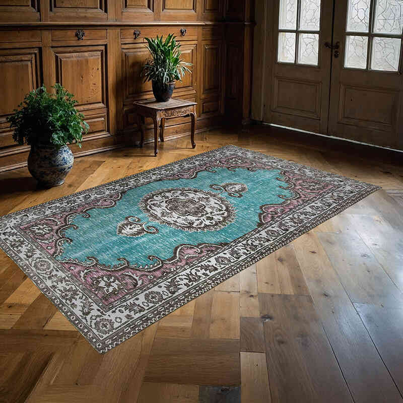 Hand Carved Over-Dyed Rug - 5'  x 8' 3" (60" x 99") - K0051588