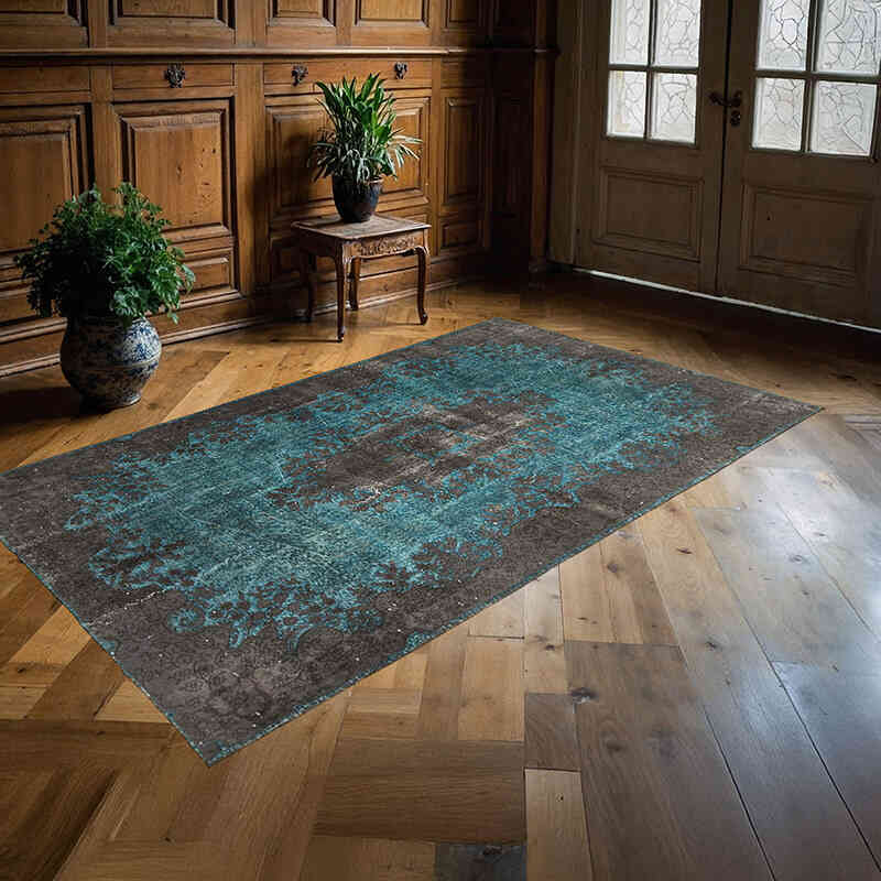 Alfombra Tallada a Mano Sobre Teñida - 156 cm x 265 cm - K0051609