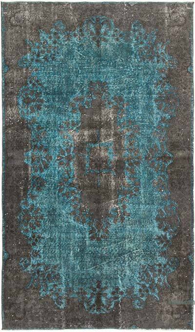Hand Carved Over-Dyed Rug - 5' 1" x 8' 8" (61" x 104")