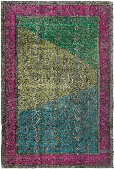 El Oyması Boyalı Halı - 205 cm x 303 cm