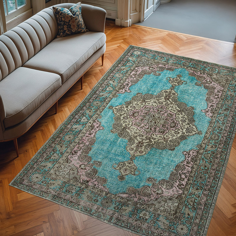 Hand Carved Over-Dyed Rug - 5' 11" x 8' 11" (71" x 107") - K0051629