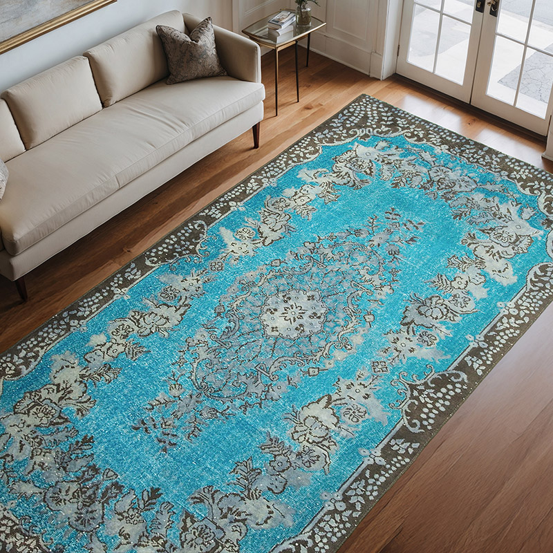Hand Carved Over-Dyed Rug - 5' 10" x 10' 6" (70" x 126") - K0051632