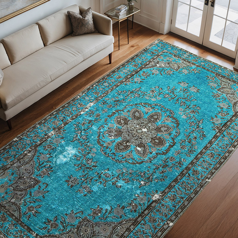 Hand Carved Over-Dyed Rug - 6' 5" x 10' 7" (77" x 127") - K0051637