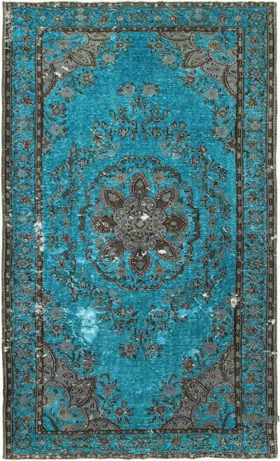 Hand Carved Over-Dyed Rug - 6' 5" x 10' 7" (77" x 127")