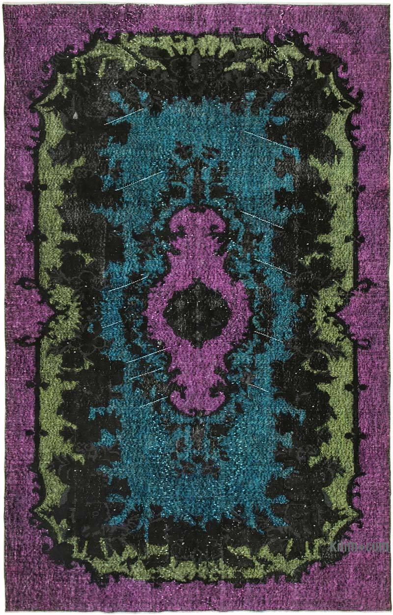 Hand Carved Over-Dyed Rug - 6' 2" x 9' 8" (74" x 116") - K0051638