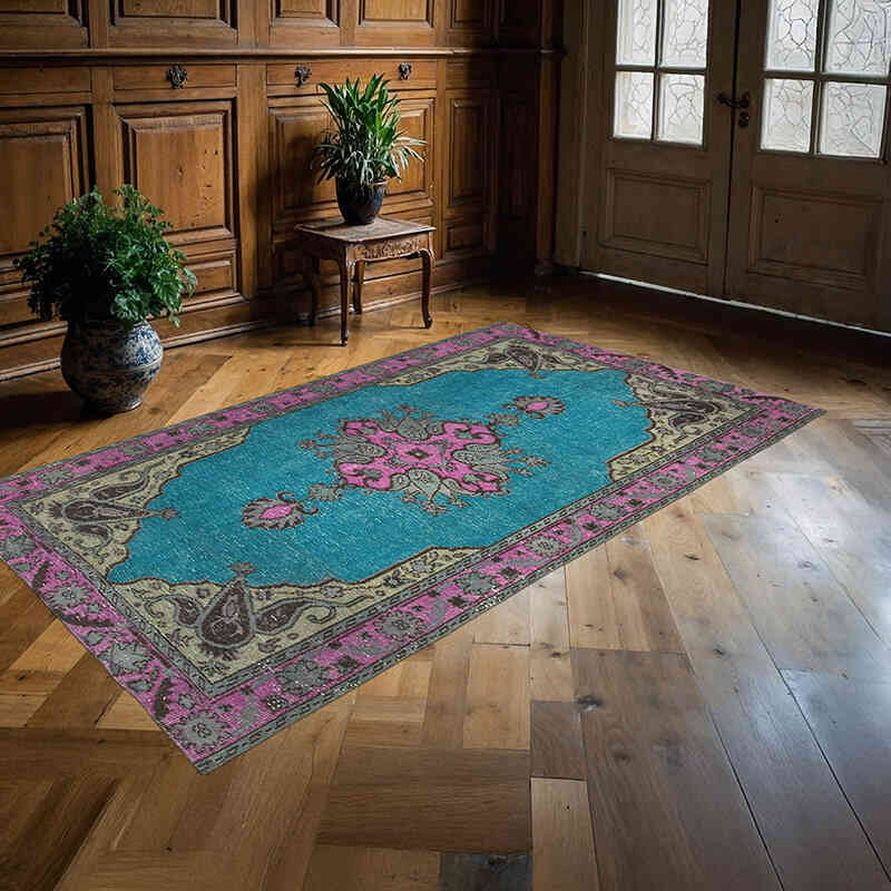 El Oyması Boyalı Halı - 152 cm x 265 cm - K0051660