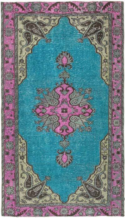 Hand Carved Over-Dyed Rug - 5'  x 8' 8" (60" x 104")