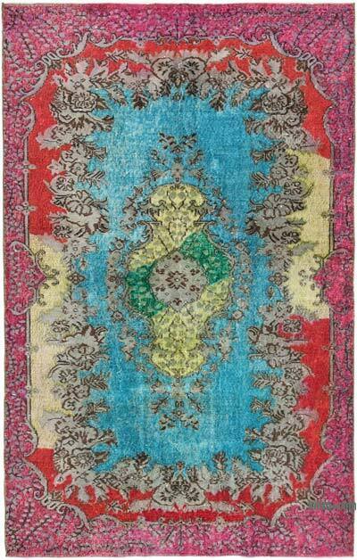 Hand Carved Over-Dyed Rug - 5' 11" x 9' 2" (71" x 110")