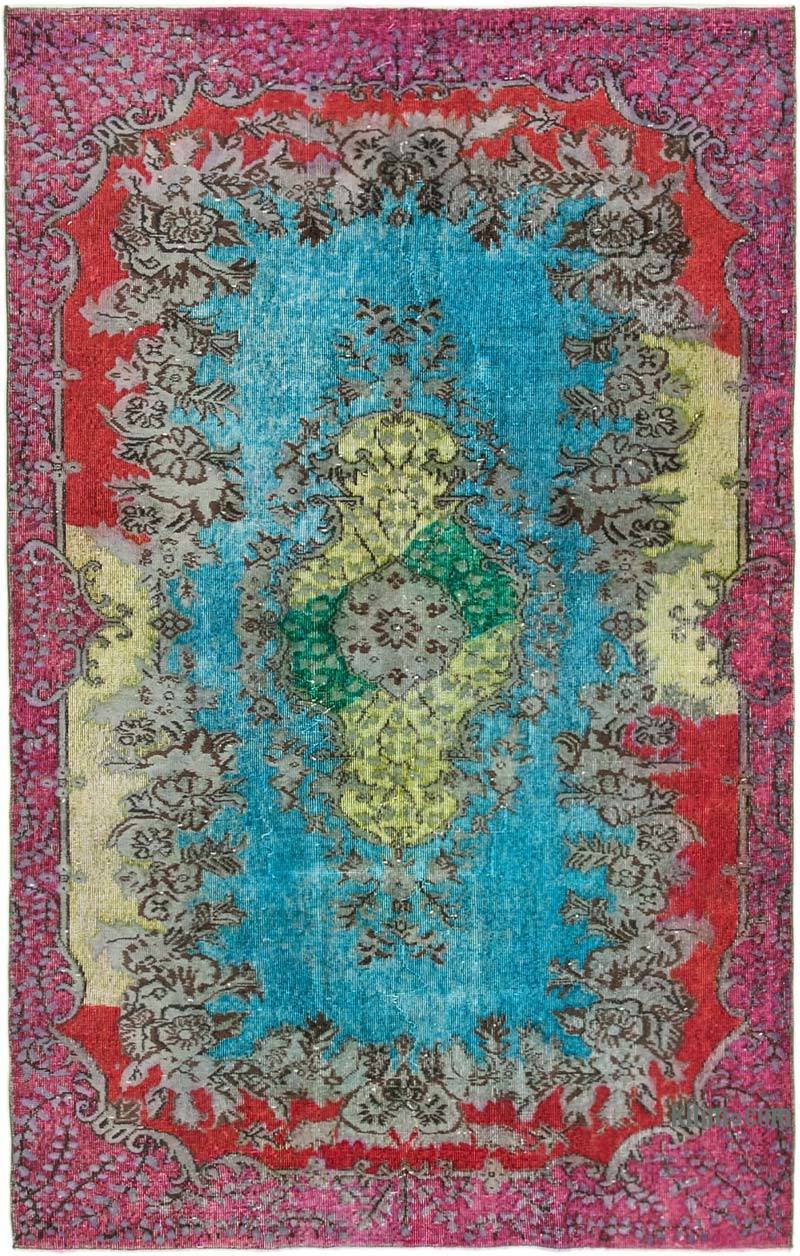Hand Carved Over-Dyed Rug - 5' 11" x 9' 2" (71" x 110") - K0051673
