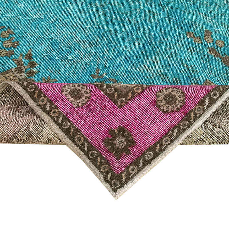 Fuchsia Hand Carved Over-Dyed Rug - 6' 10" x 10' 8" (82" x 128") - K0051678