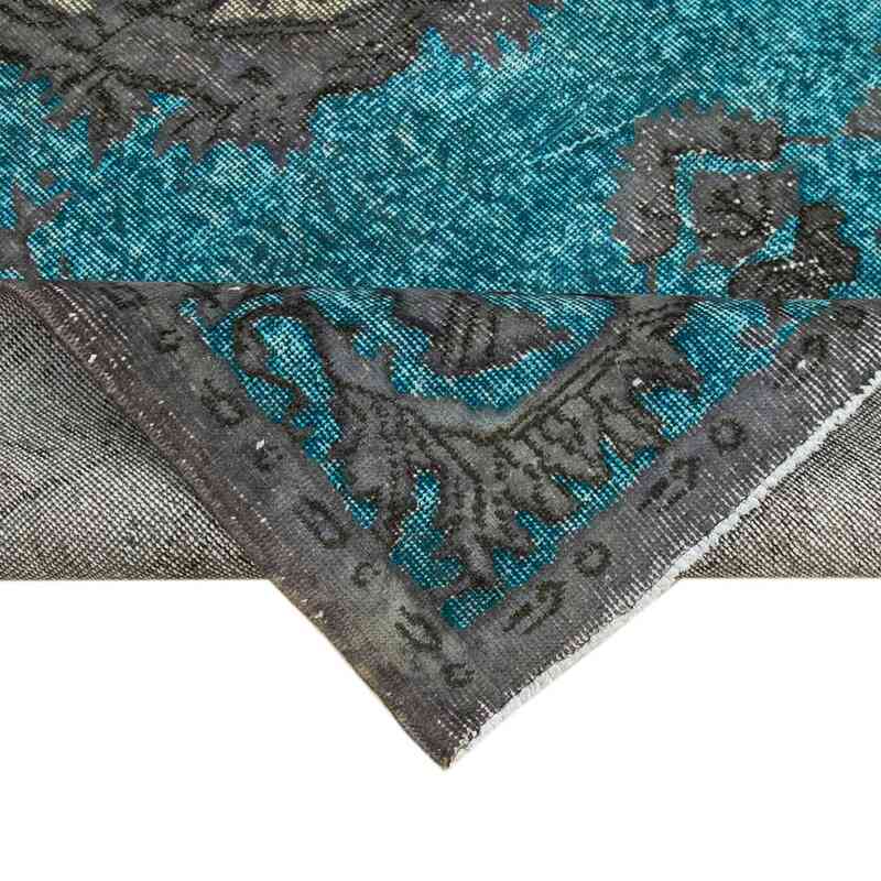 Gris, Turquesa Alfombra Tallada a Mano Sobre Teñida - 163 cm x 280 cm - K0051683