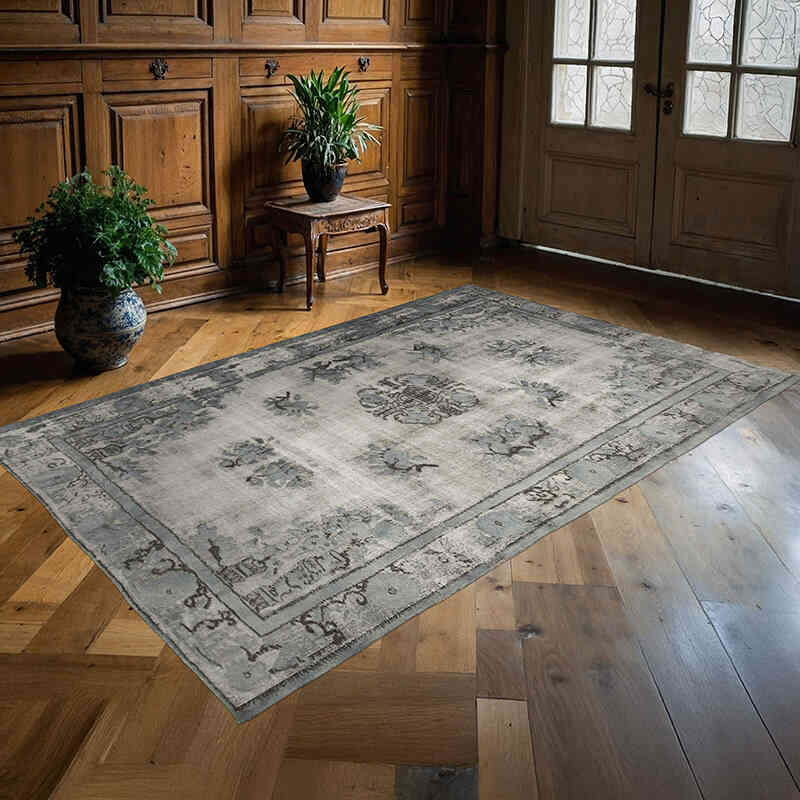 Hand Carved Over-Dyed Rug - 5' 8" x 8' 8" (68" x 104") - K0051699