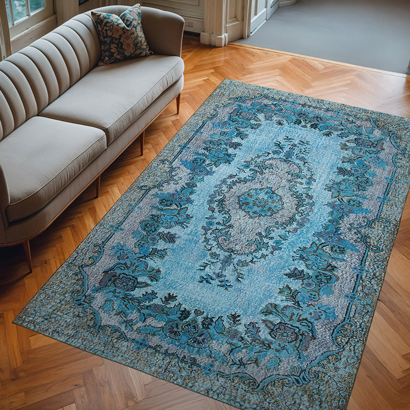 Hand Carved Over-Dyed Rug - 6' 3" x 9' 9" (75" x 117") - K0051717