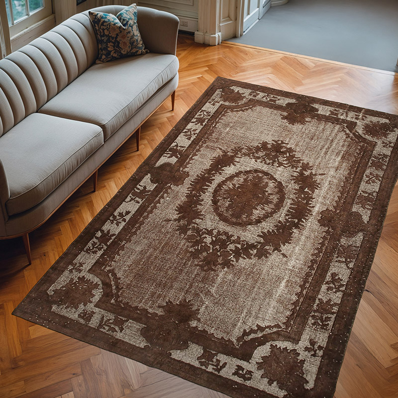 Alfombra Tallada a Mano Sobre Teñida - 195 cm x 313 cm - K0051733