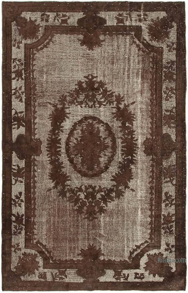 Hand Carved Over-Dyed Rug - 6' 5" x 10' 3" (77" x 123") - K0051733
