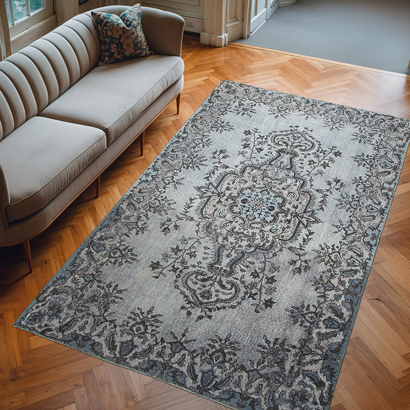 Alfombra Tallada a Mano Sobre Teñida - 175 cm x 290 cm - K0051758