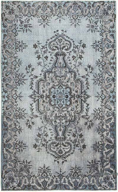 Hand Carved Over-Dyed Rug - 5' 9" x 9' 6" (69" x 114")