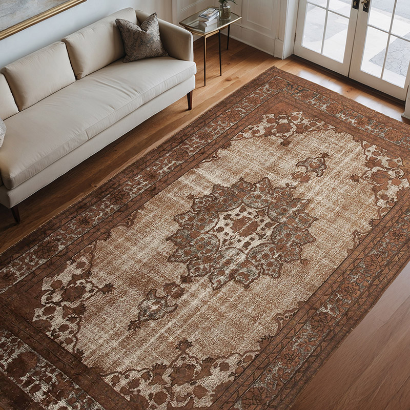El Oyması Boyalı Halı - 204 cm x 335 cm - K0051775