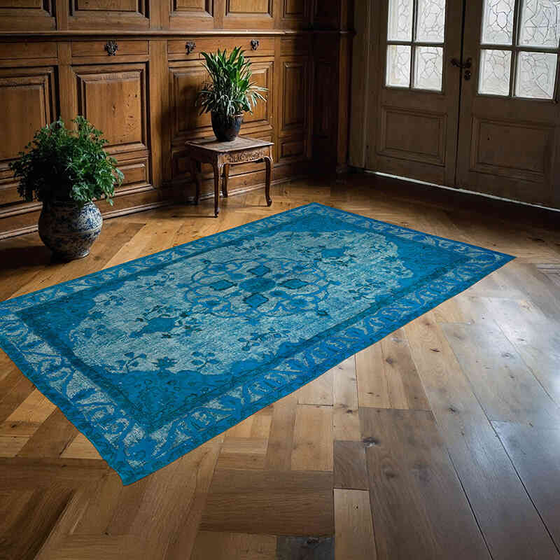Alfombra Tallada a Mano Sobre Teñida - 152 cm x 263 cm - K0051776