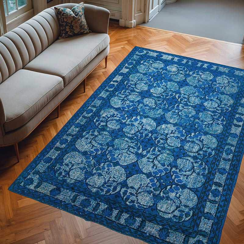 Alfombra Tallada a Mano Sobre Teñida - 216 cm x 316 cm - K0051782