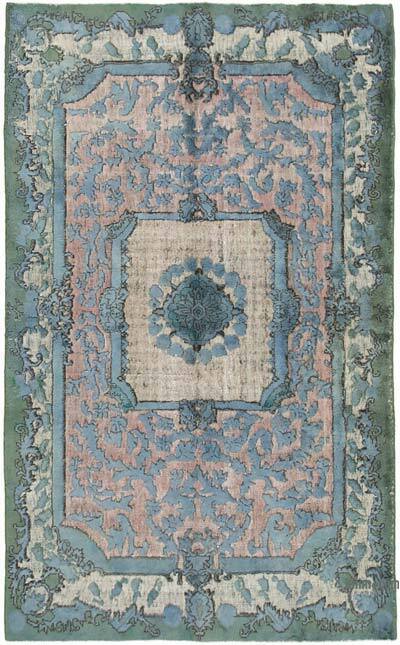 Hand Carved Over-Dyed Rug - 5' 2" x 8' 3" (62" x 99")