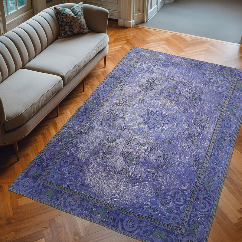 Hand Carved Over-Dyed Rug - 5' 11" x 9'  (71" x 108") - K0051794