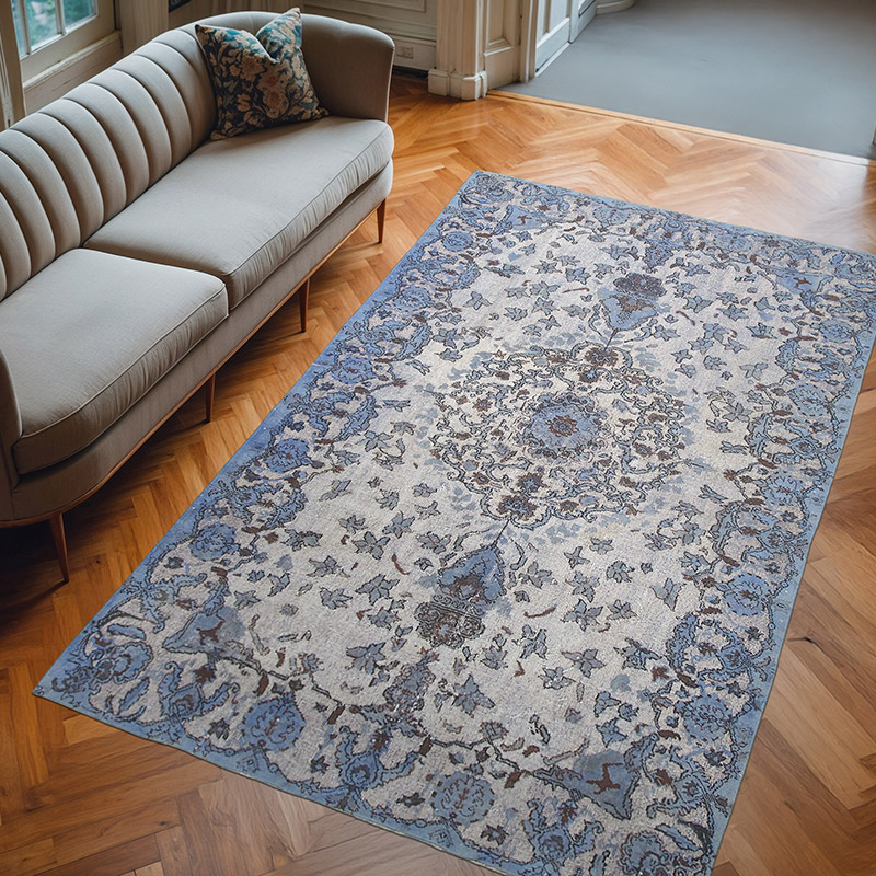 Alfombra Tallada a Mano Sobre Teñida - 194 cm x 312 cm - K0051795