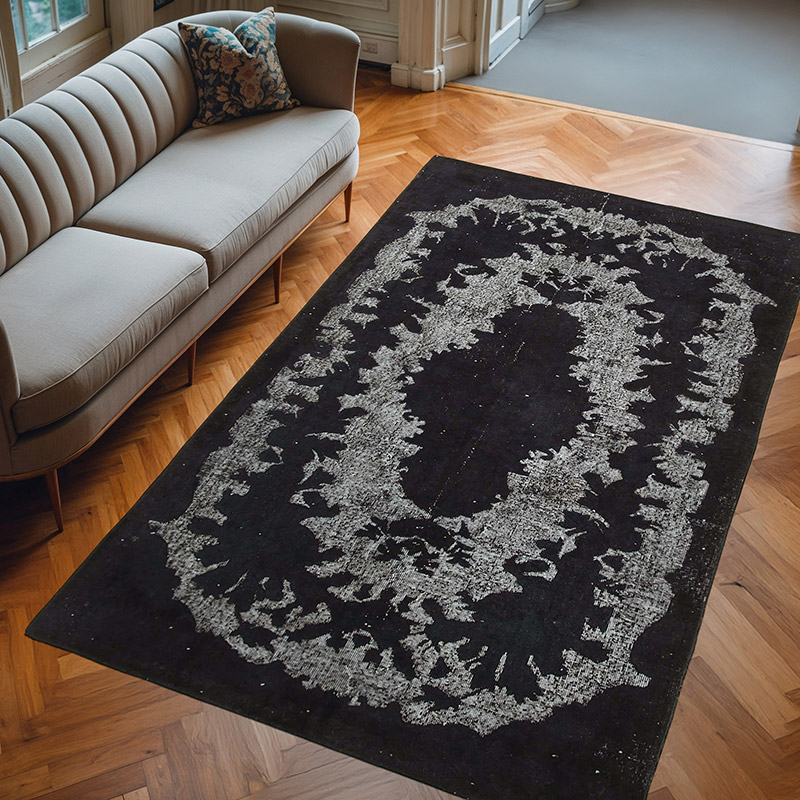 Hand Carved Over-Dyed Rug - 5' 7" x 9' 1" (67" x 109") - K0051804