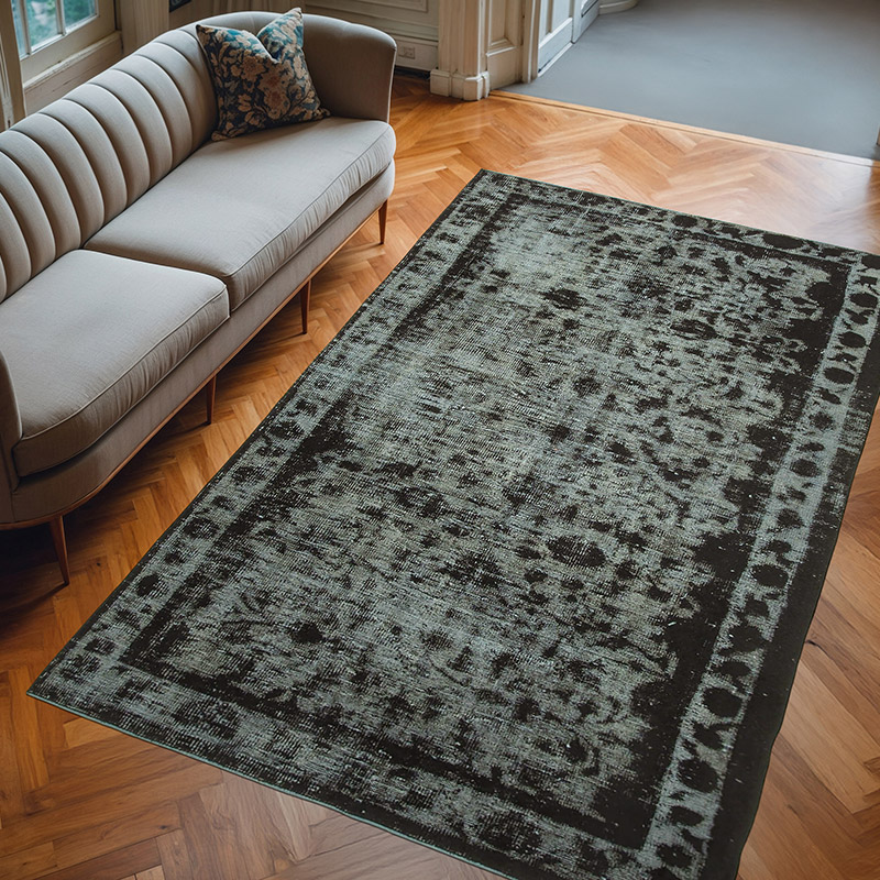 Hand Carved Over-Dyed Rug - 5' 10" x 9' 1" (70" x 109") - K0051813