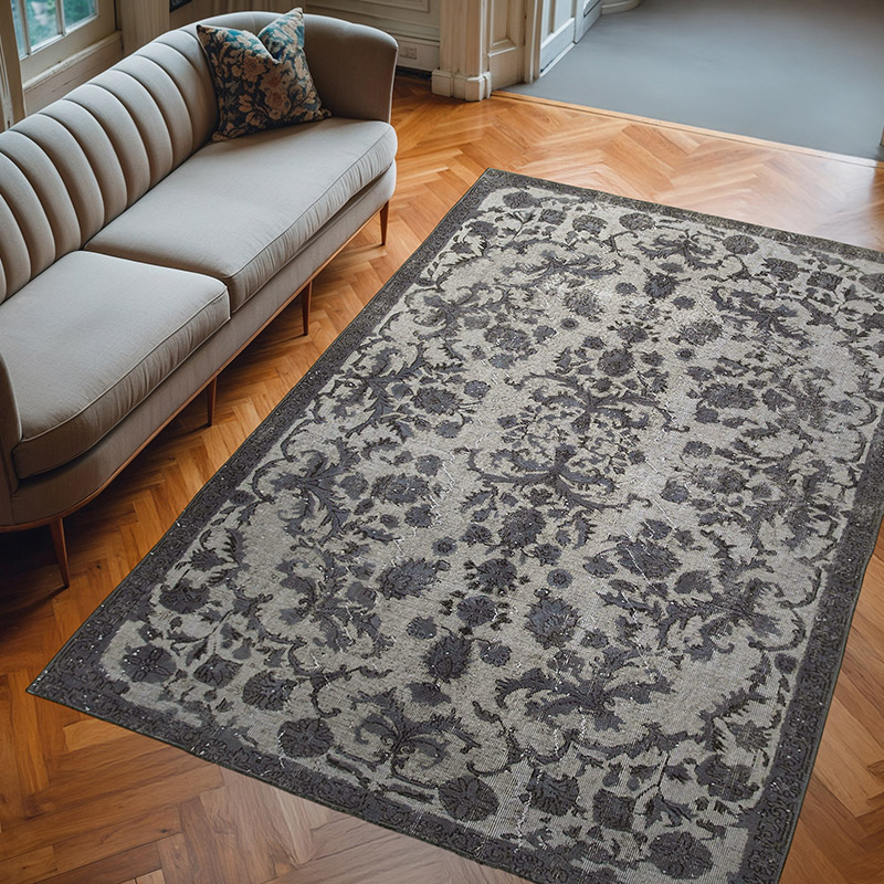 Alfombra Tallada a Mano Sobre Teñida - 190 cm x 277 cm - K0051820