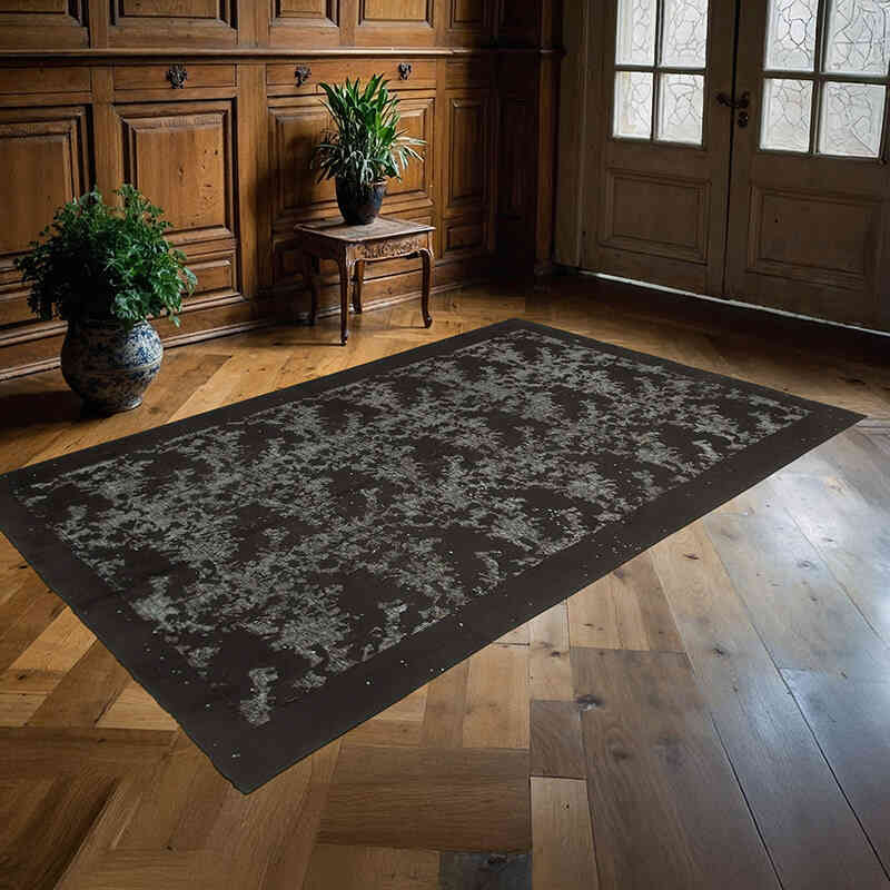 Hand Carved Over-Dyed Rug - 5' 2" x 8' 2" (62" x 98") - K0051821