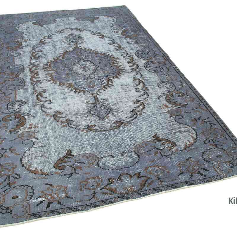 Hand Carved Over-Dyed Rug - 5' 3" x 8' 9" (63" x 105") - K0051827